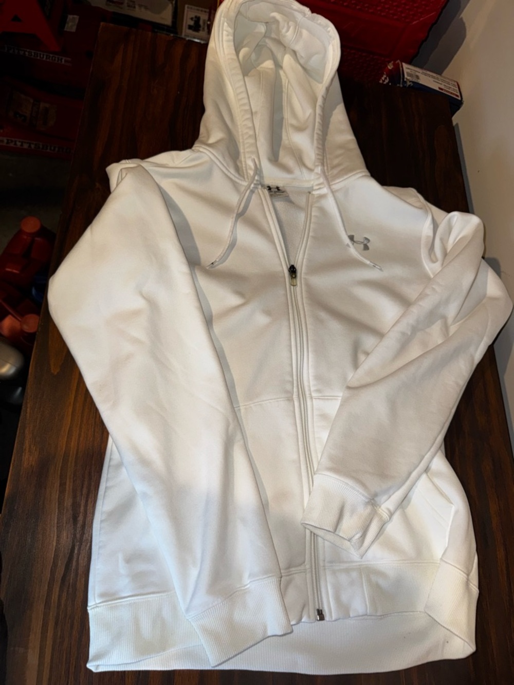 Under Armour White Women's Full-Zip Hooded Jacket